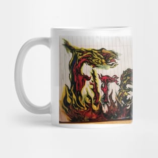 Fire Element fflame drawing Mug